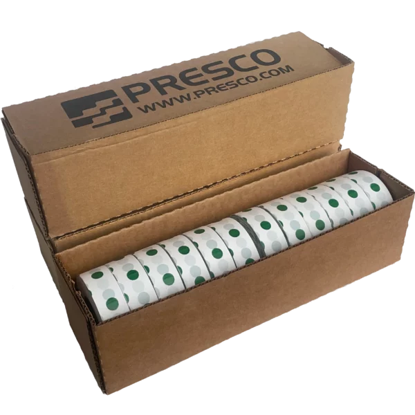 White Green Polkadot Flagging Tape